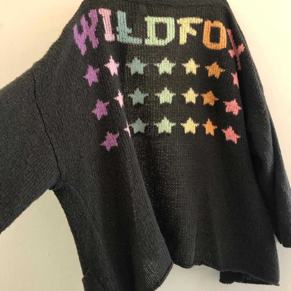 Wildfox white label long sweater with stars
